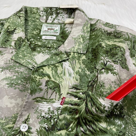 Levi’s Tropical Print 100% Lyocell Camp Shirt Men's Size L NWT MSRP $59.50 - Picture 6 of 10